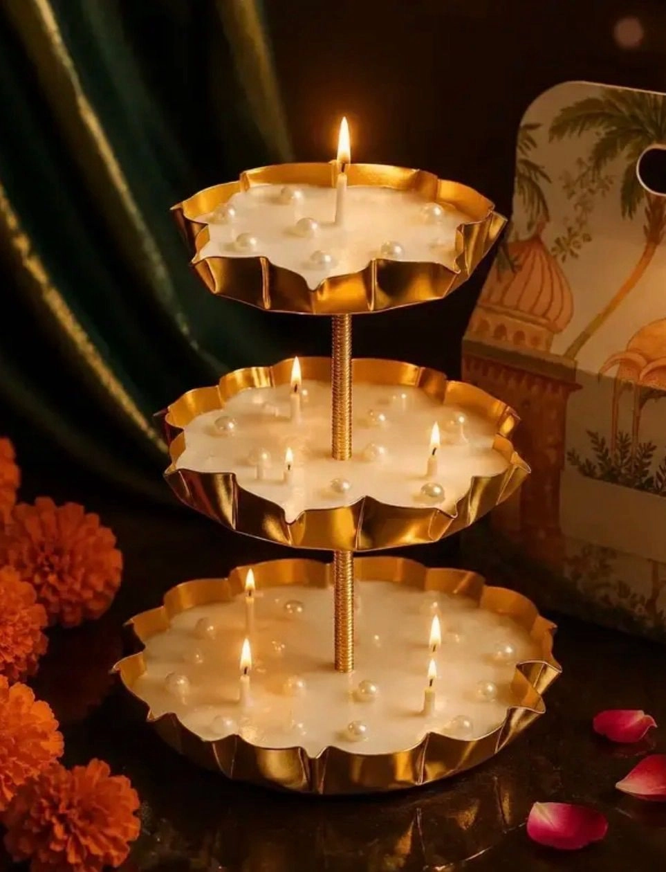 Urli stand scented candle set of 2