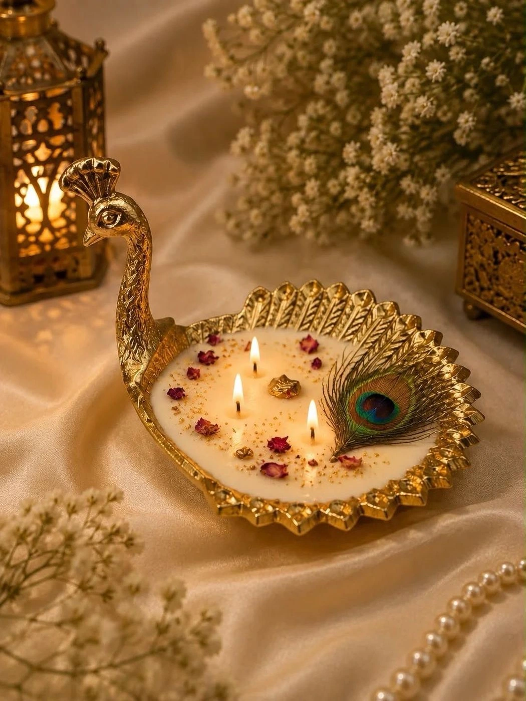 Peacock Candle