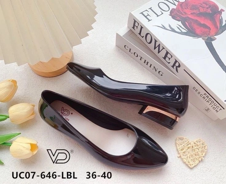 Black heel shoe