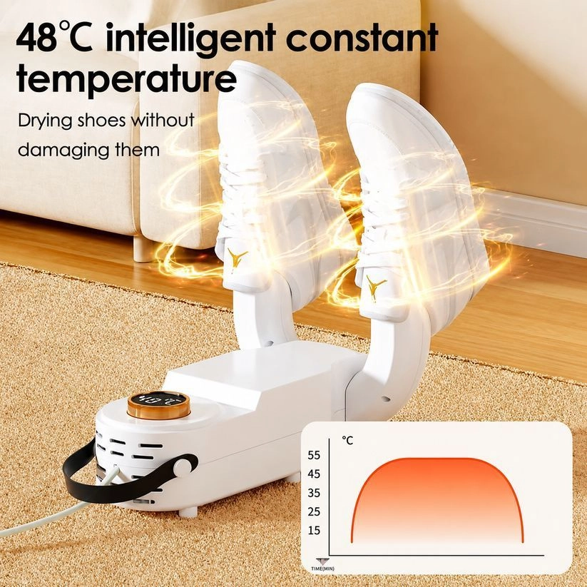 Electric Shoe Dryer and Warmer with PTC Heating, UV Sterilisation, 48°C Fast Drying, 360° Warm Air, Intelligent Timer, Foldable and Hanging Design 3