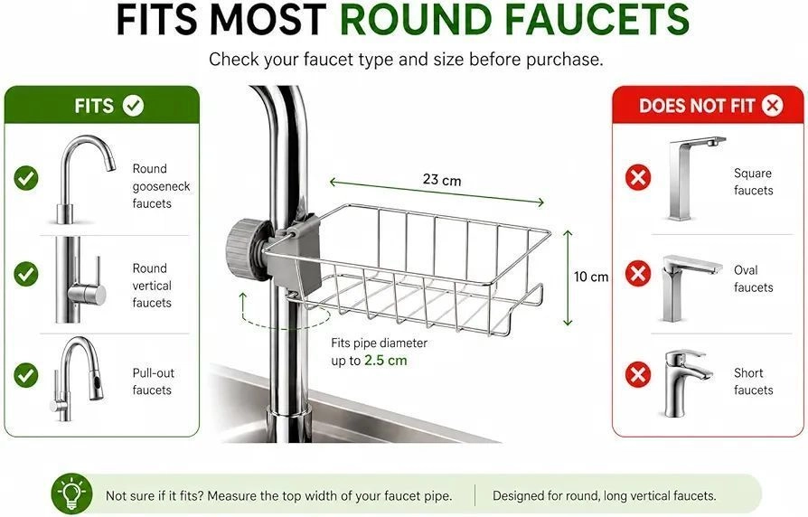 Adjusting Multifunctional Stainless Steel Caddy Over Sink Clamp 6