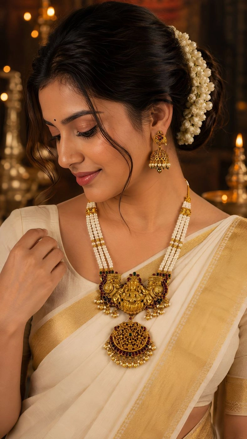 Shwethamala – Kerala Heritage Necklace Set