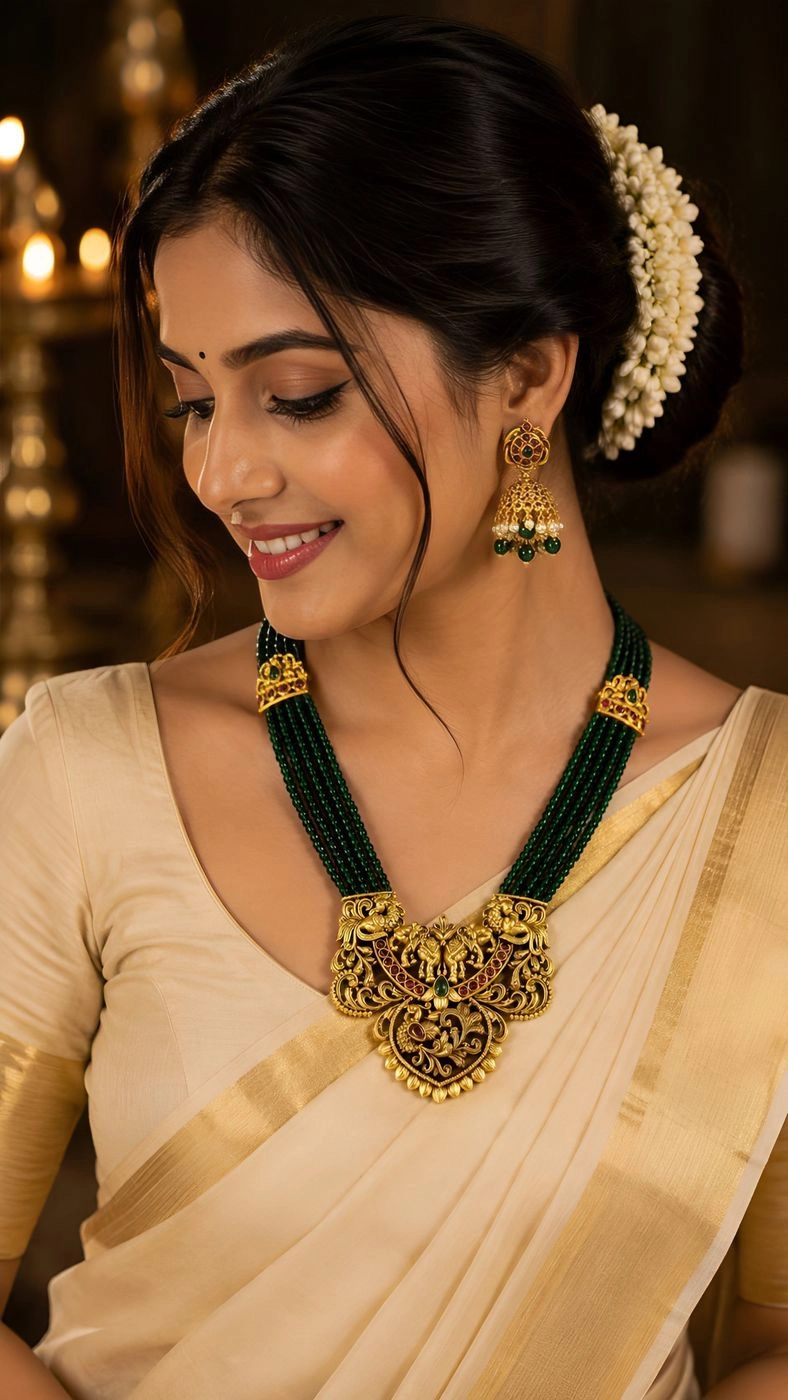 Marathakasobha – Kerala Heritage Necklace Set