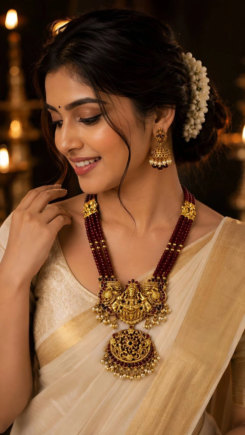 Thiruvilakku – Kerala Heritage Necklace Set 3