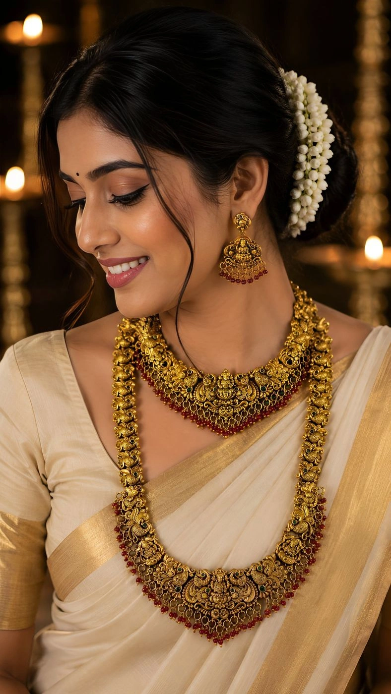 Thiruvaibhavam – Kerala Heritage Necklace Set 3