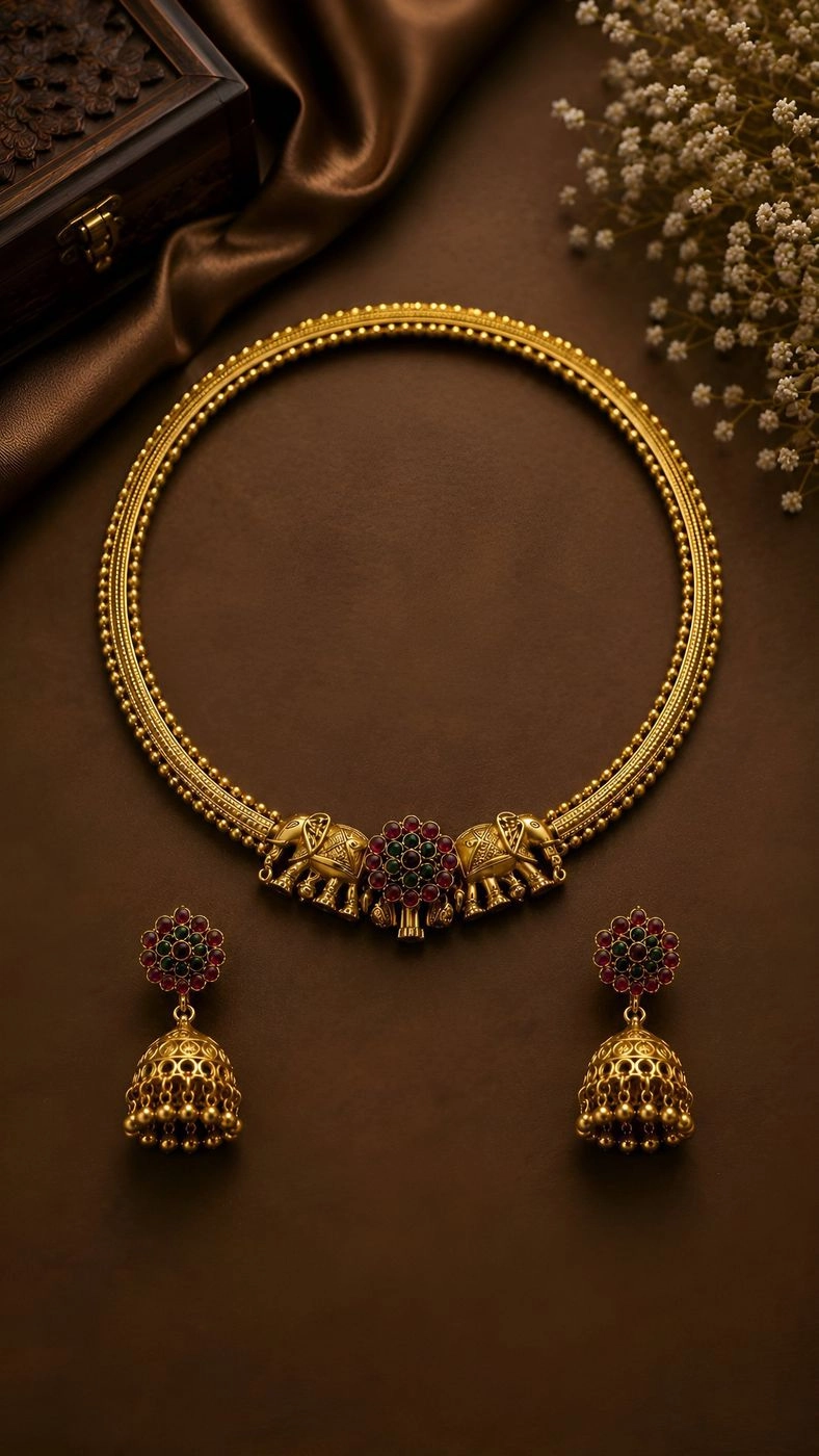 Gajalakshmi – Kerala Heritage Necklace Set 2