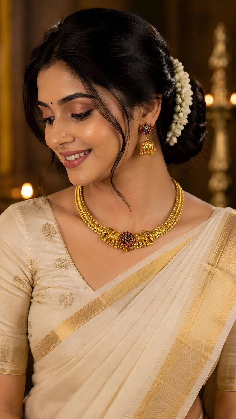 Gajalakshmi – Kerala Heritage Necklace Set 3