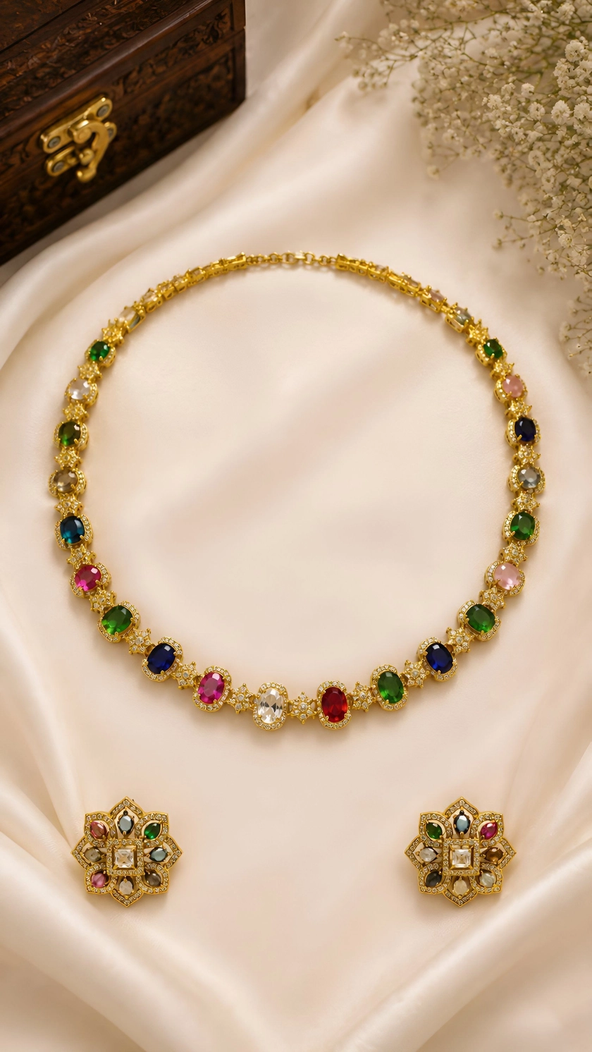 Navarathna Mangalam – Kerala Heritage Necklace Set