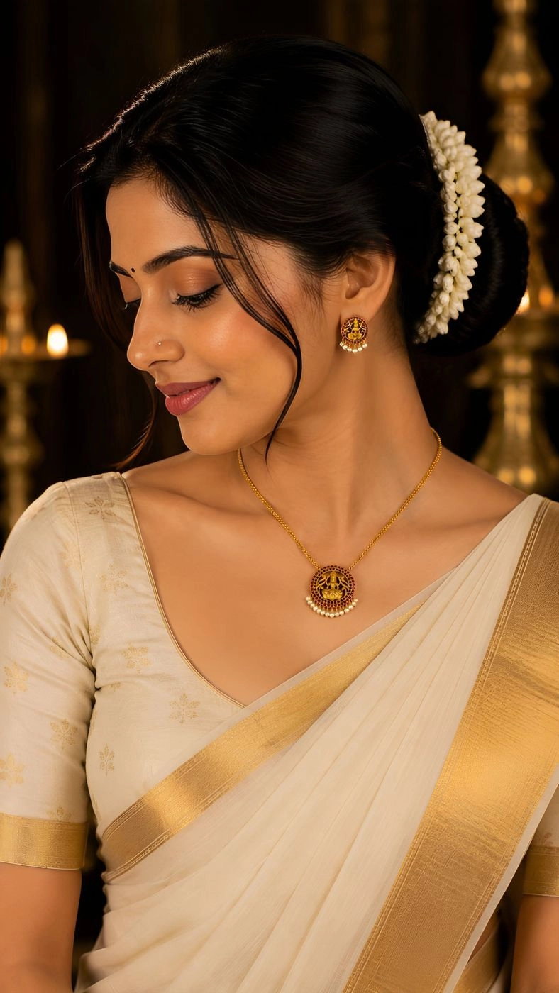 Sree Peedam – Kerala Heritage Necklace Set 3