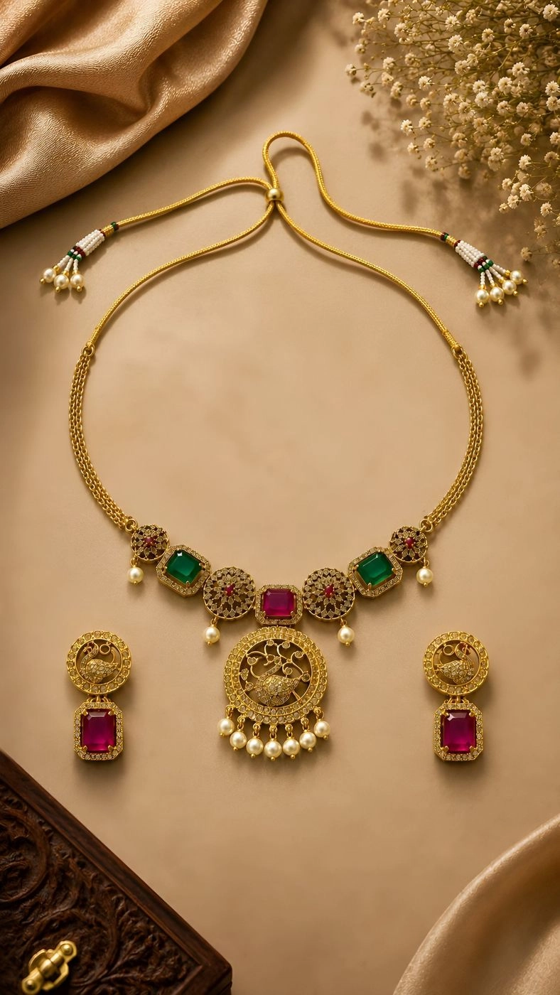 Mayooravaibhavam – Kerala Heritage Necklace Set