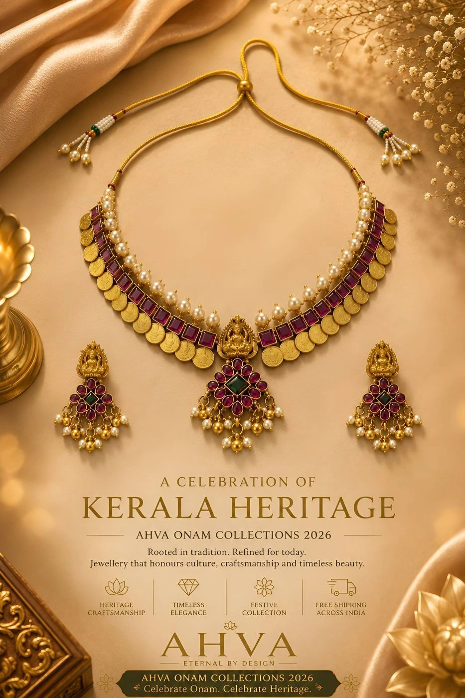 Thirukasavam – Kerala Heritage Choker Necklace Set