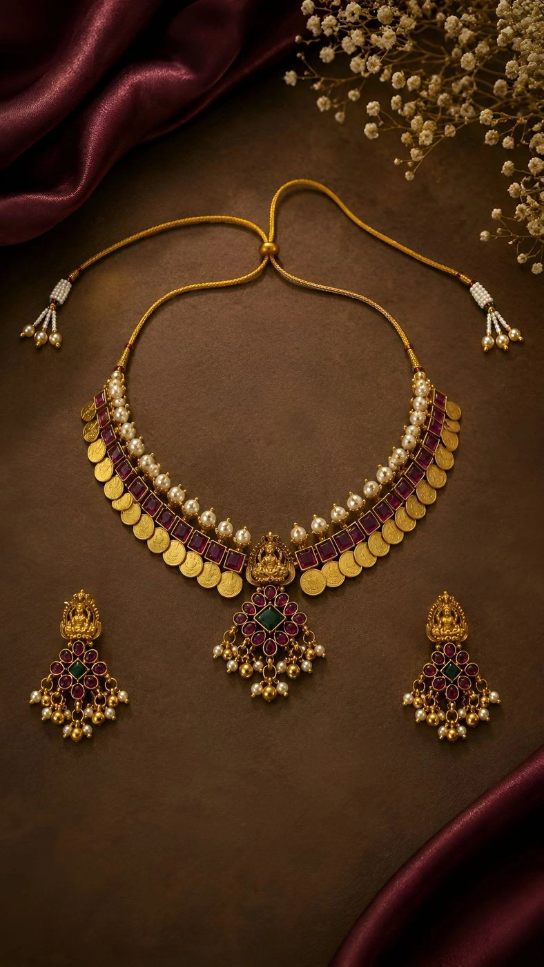 Thirukasavam – Kerala Heritage Choker Necklace Set