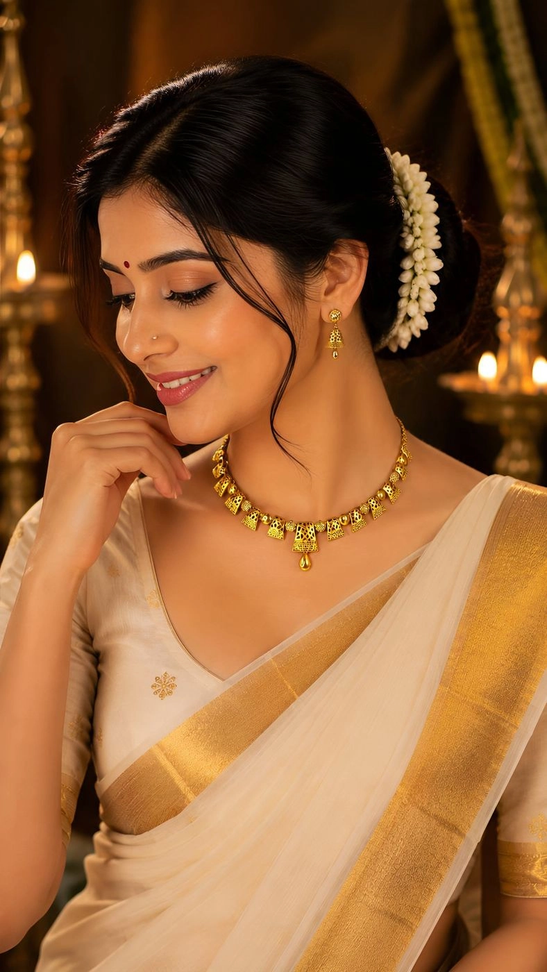 Thirumanjari – Kerala Heritage Choker Necklace Set 3
