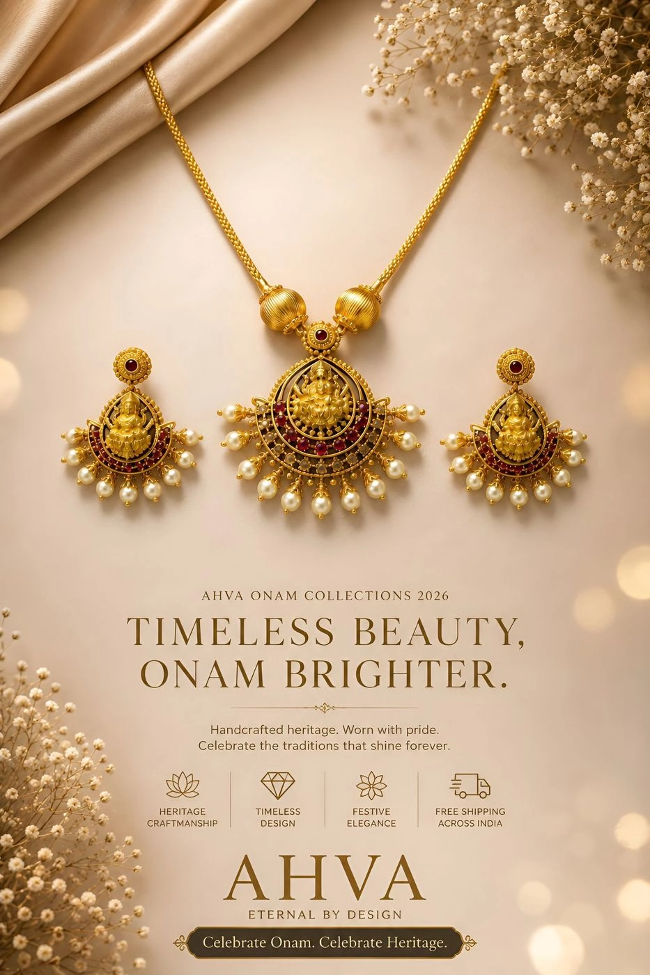 Thiruvaibhavam – Kerala Heritage Pendant Necklace Set