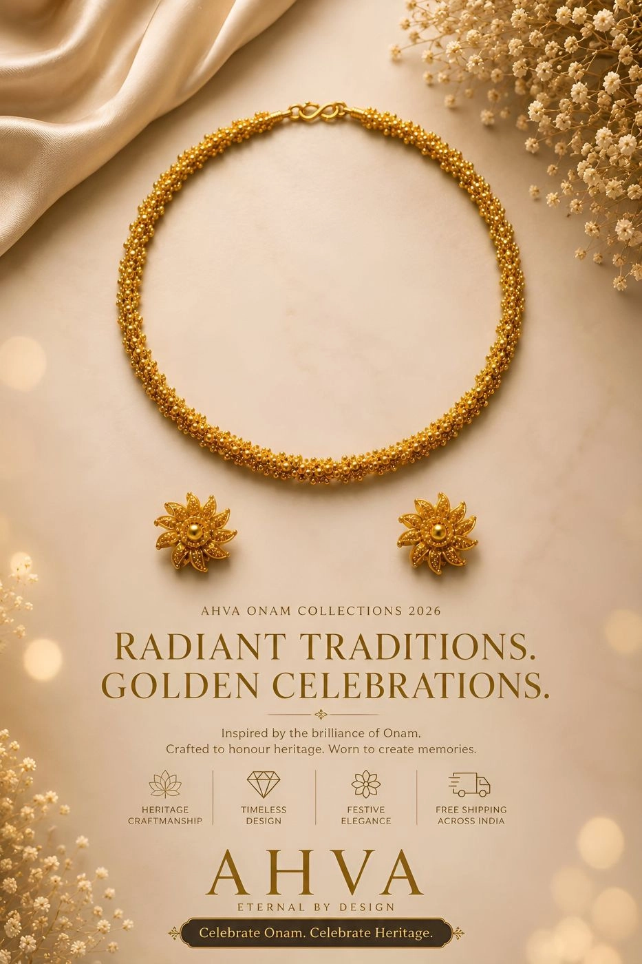 Thiruponmala – Kerala Heritage Choker Necklace Set 1