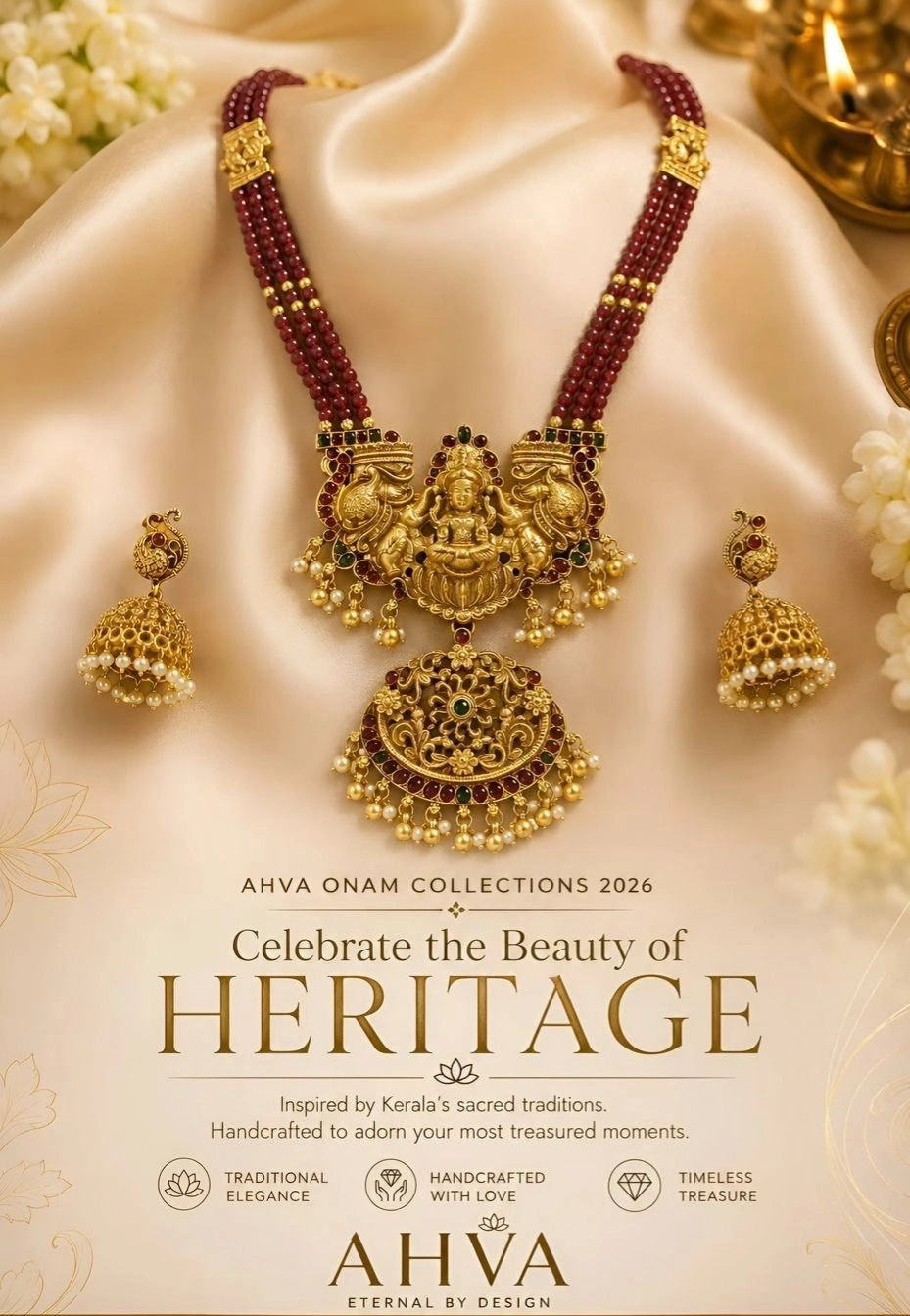 Thiruvilakku – Kerala Heritage Necklace Set