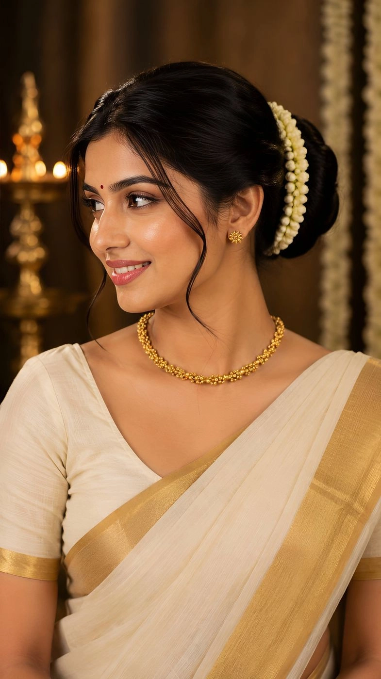 Thiruponmala – Kerala Heritage Choker Necklace Set 2