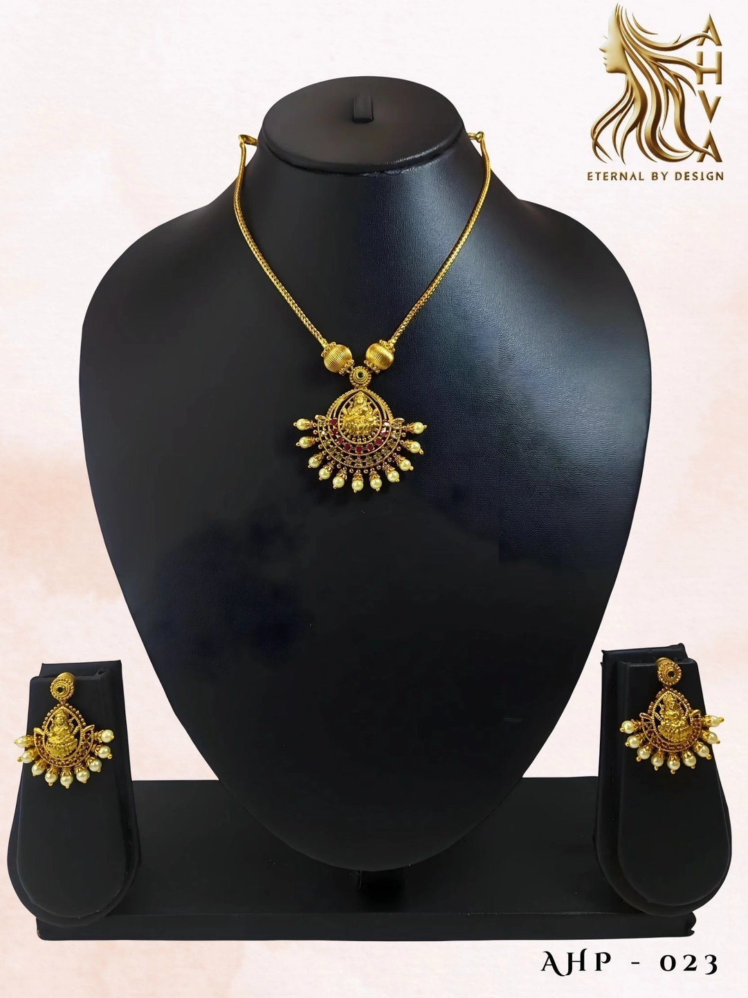 Thiruvaibhavam – Kerala Heritage Pendant Necklace Set 4