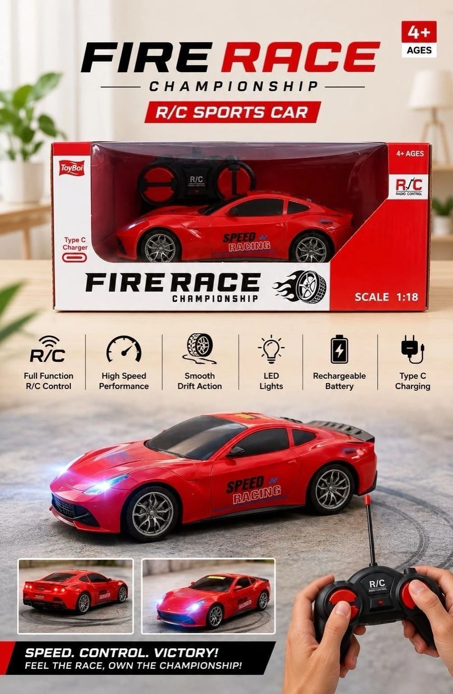 *_🏎️ FIRE RACE Championship R/C Sports Car 🚗🔥