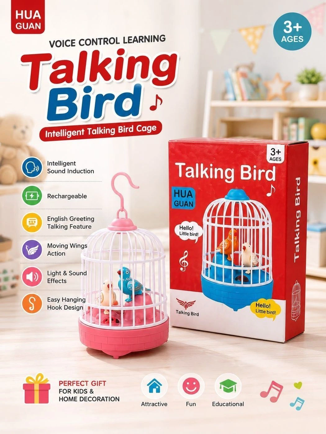 _🐦✨ Voice Control Learning Talking Bird 🎶_*