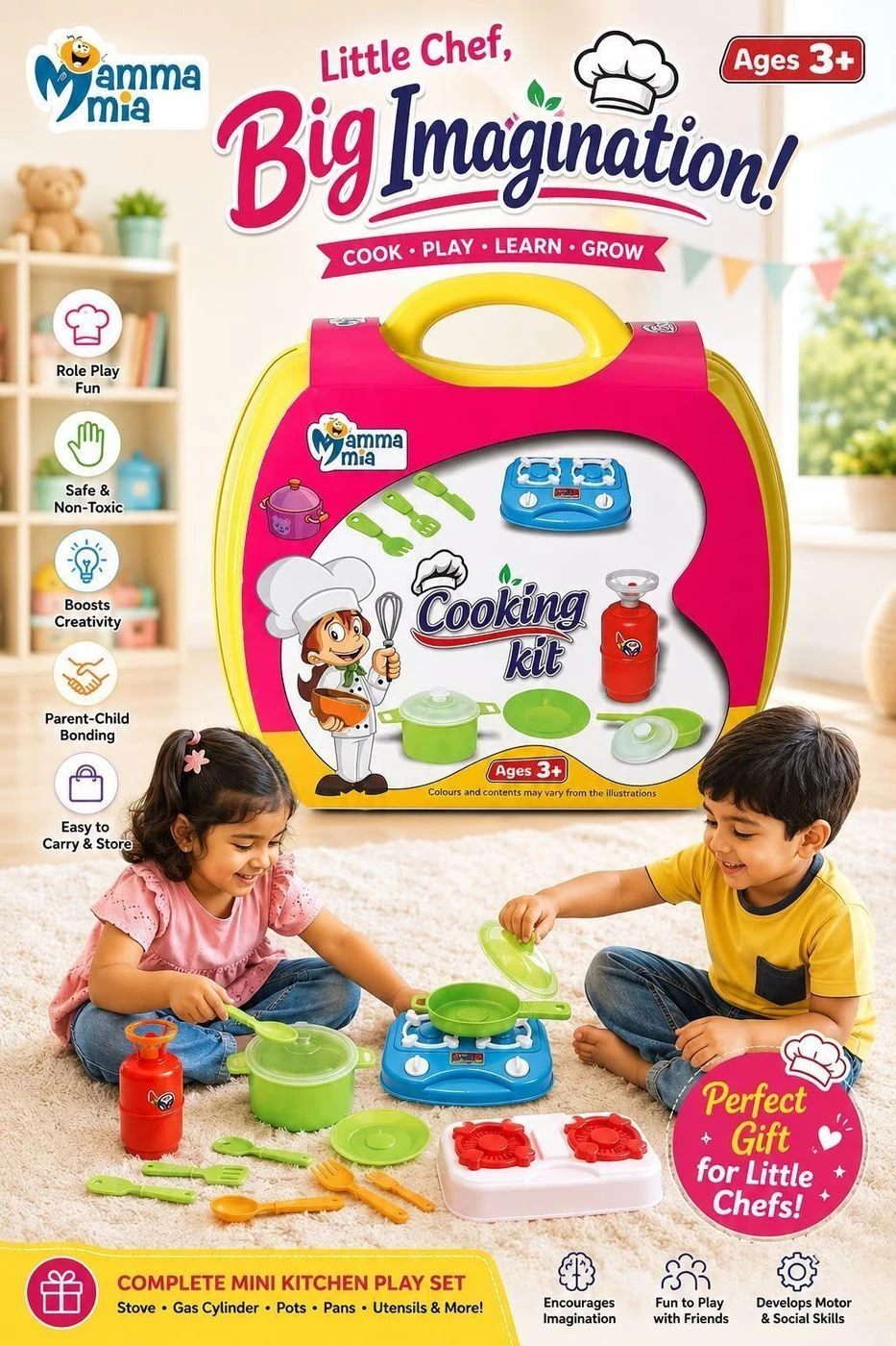 *_👩‍🍳 Mamma Mia Cooking Kit – Fun Play Set 🧸✨_*