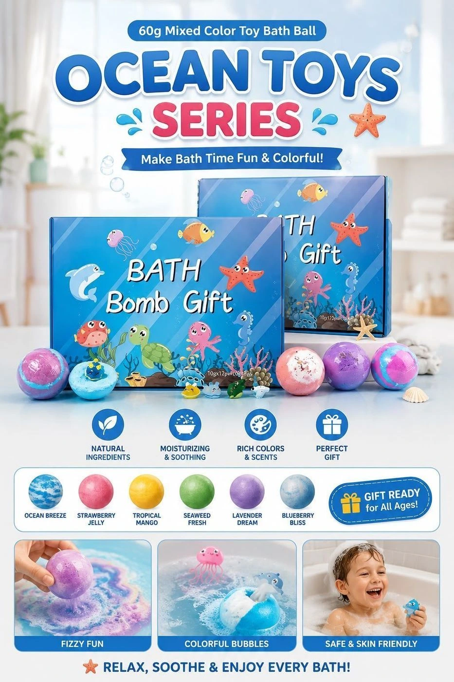 🛁🌊 Ocean Toys Series – Bath Bomb Gift 🎁_*is