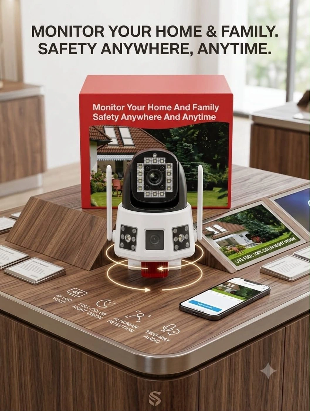 Dynamic Bazar™ 3-Lens Smart  Wi-Fi  cam🎥😍