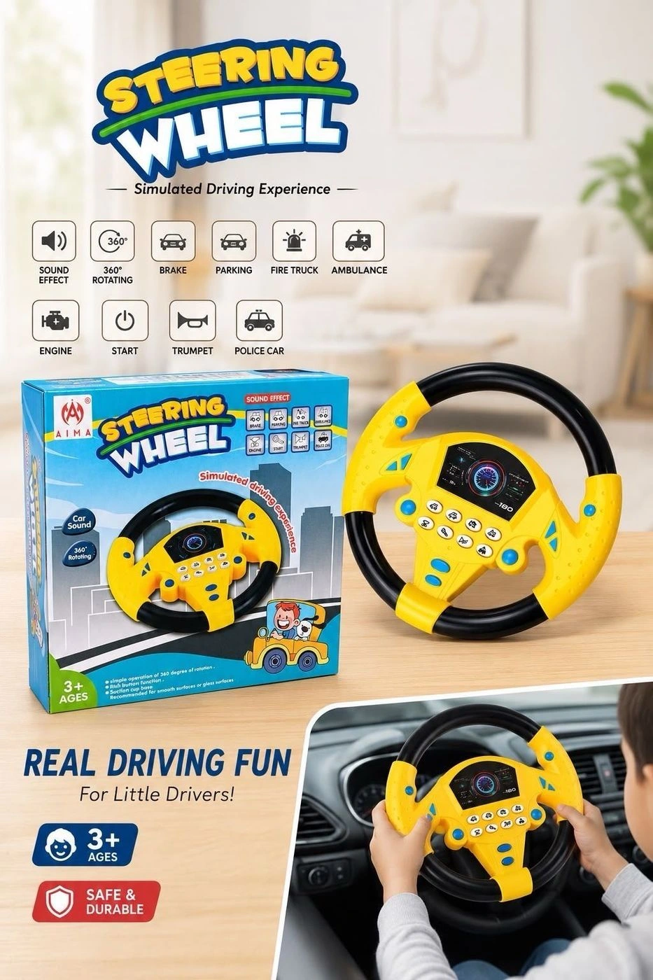 *_🚗🎮 STEERING WHEEL – Kids Driving Toy_*