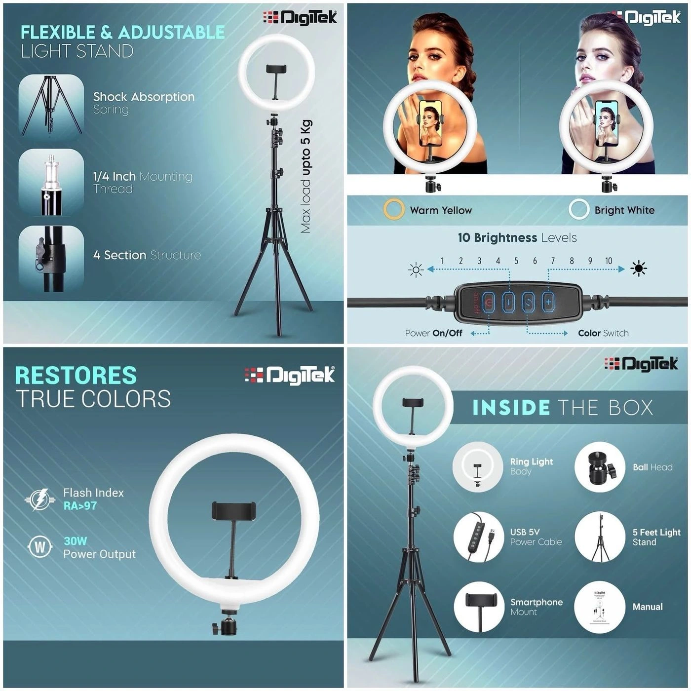 *_✨ DIGITEK DRL-14C LED Ring Light With Stand ✨ 2