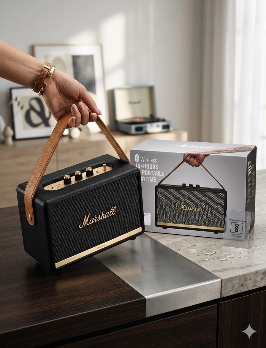 Marshall Kilburn II 36W Portable Bluetooth Speaker - Black & Brass