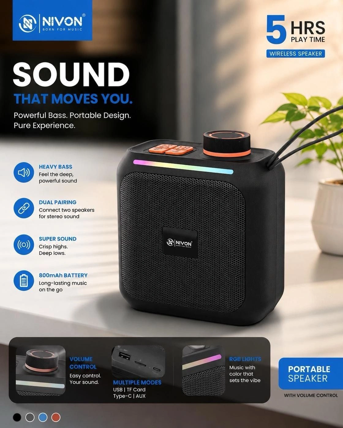 Nivon  portable speaker 😍🔈
