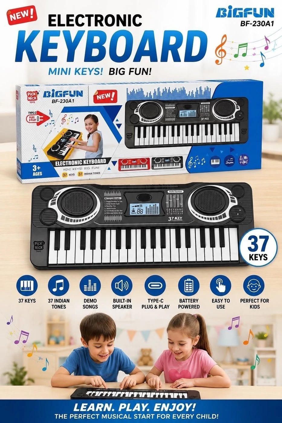 Ke*_📢 BIGFUN BF 230A1 Electronic Keyboard (Piano) 🎹_*