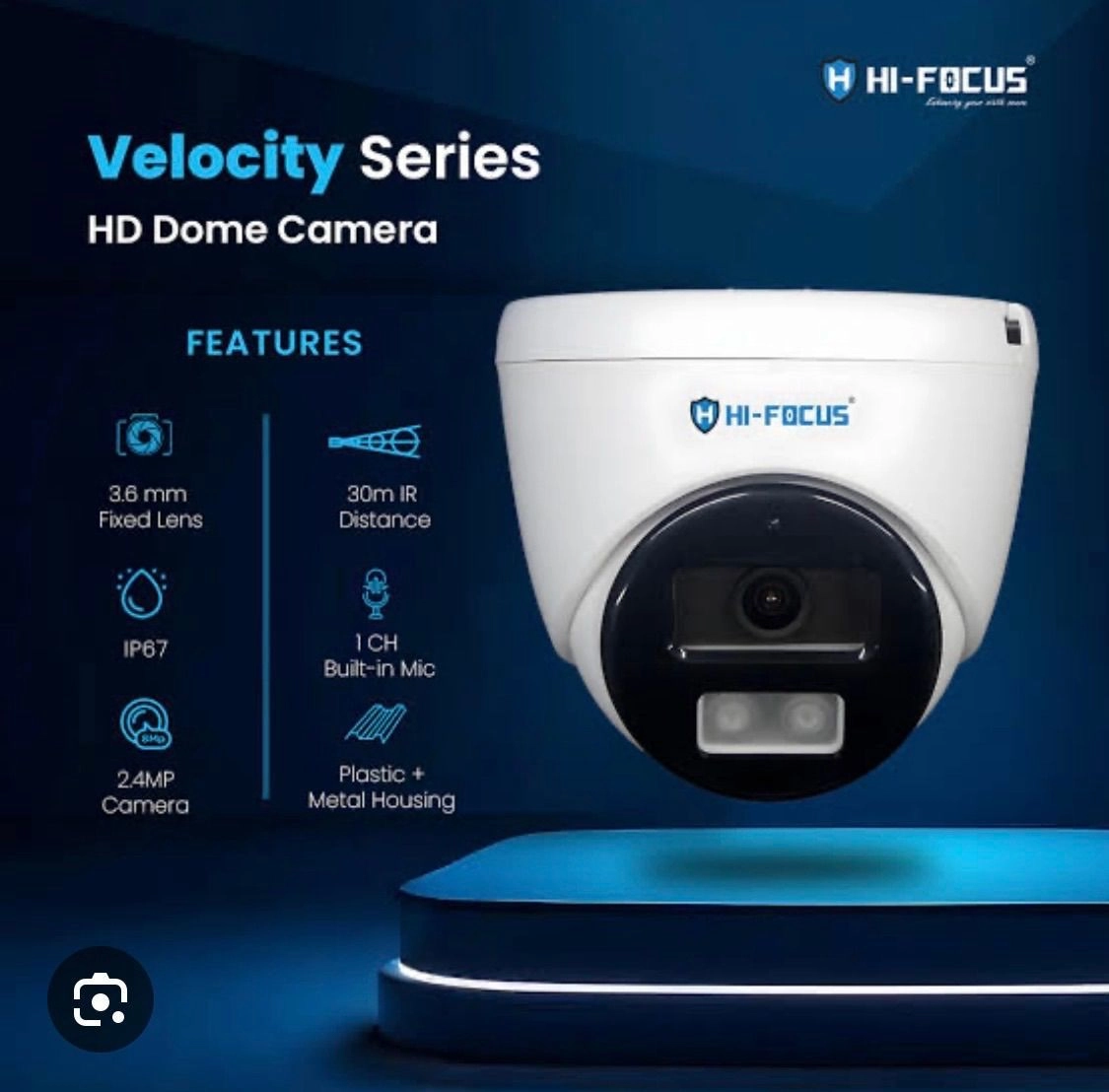 HI focus 🎙️📸5MP HD DOME CAMERA HC-TQ5501N3M-A-LED Product Features 5MP real-time image, high resolution, true color AHD / TVI / CVI lossless HD video output Support 960H CVBS output Support 1CH Built-In MIC Support OSD menu High speed, long distance and real time transmission Support noise reduction function 24/7 full color imaging LED can be turned on or off automatically Support noise reduction function Support coaxial audio transmission IP67