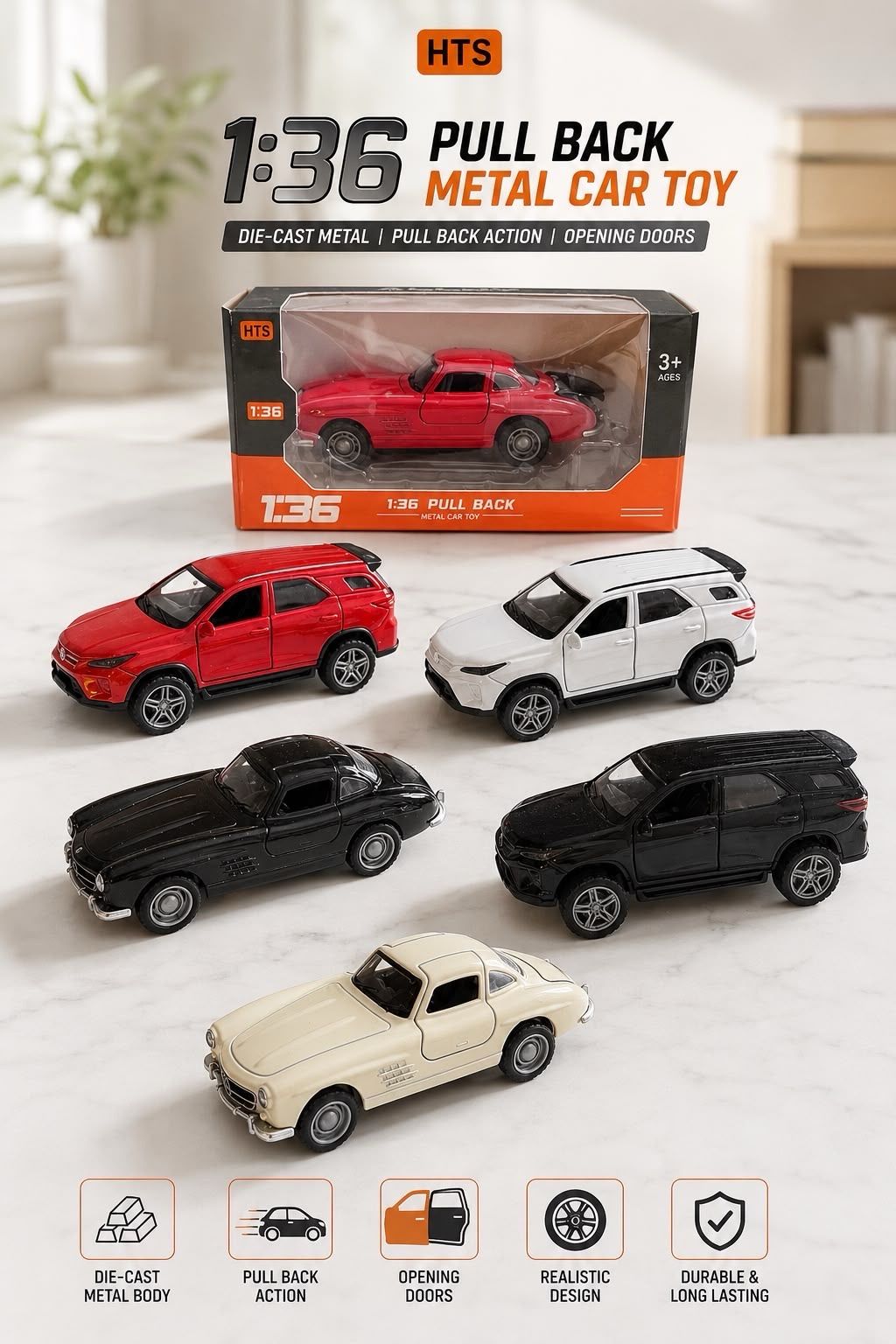 *_🚗✨ HTS 1:36 Pull Back Metal Car Toy ✨🚗_*