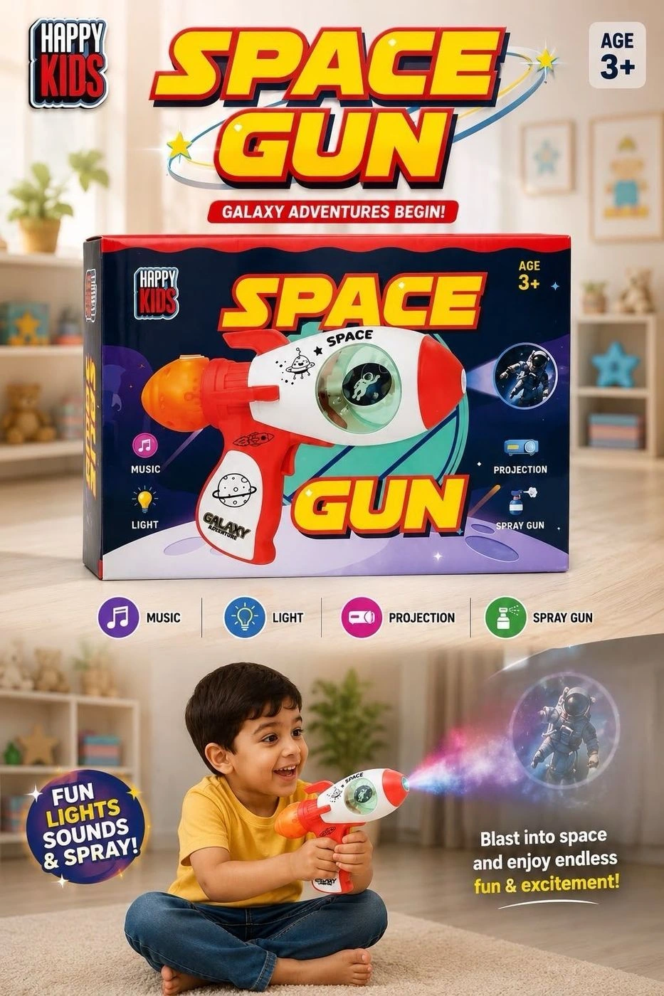 *_🚀🌌 HAPPY KIDS SPACE GUN – Fun for Little Explorers! 🔫✨_*