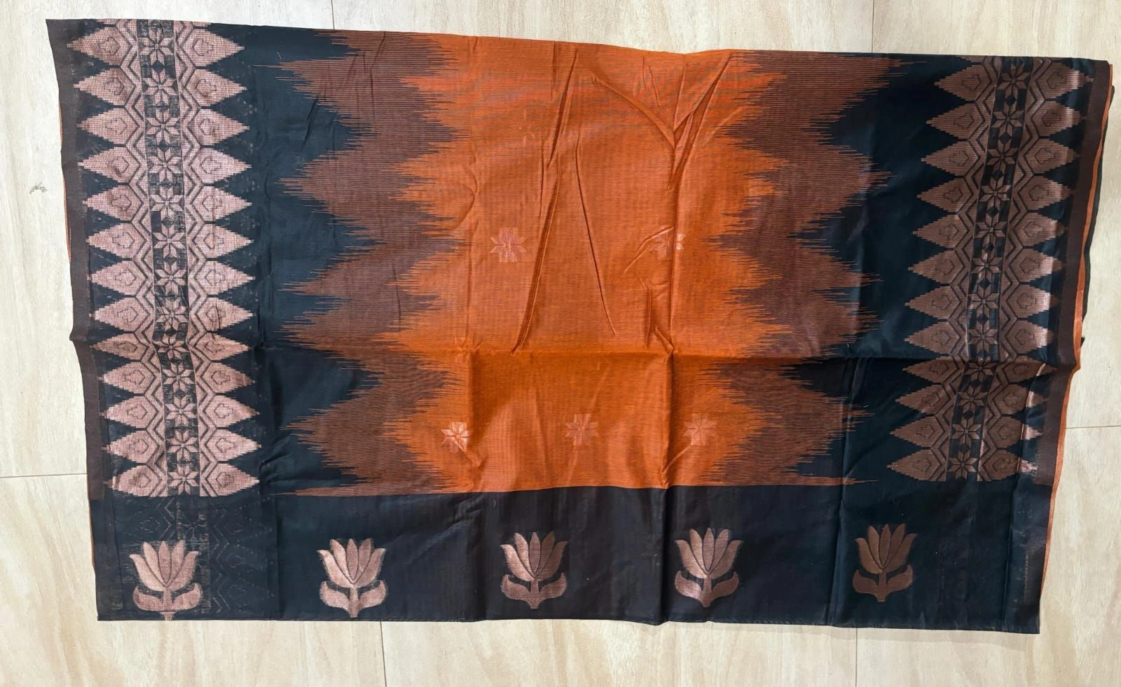 Double side temple korvai cotton saree. 6