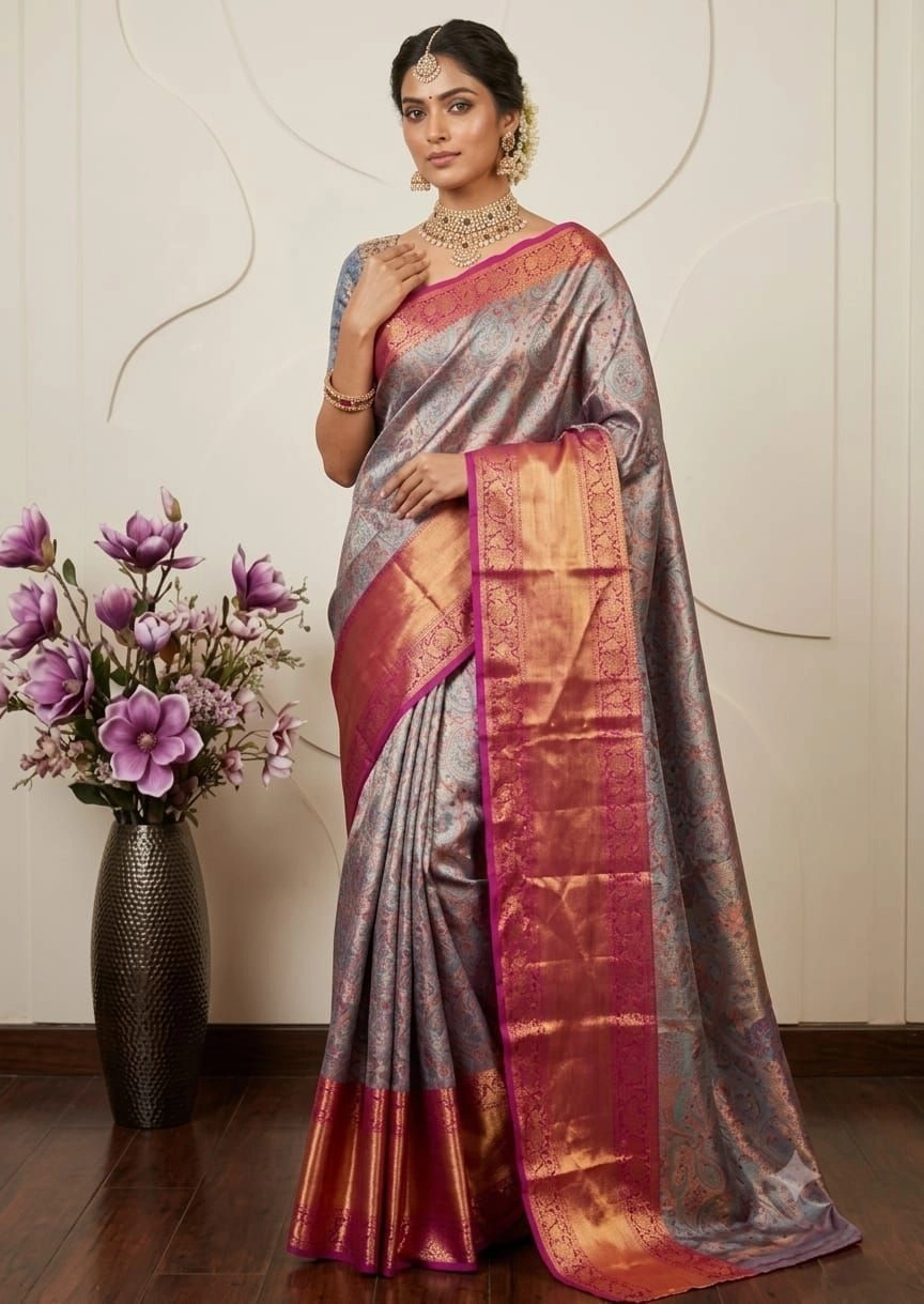 Kanjeevaram Banarasi Silk Jacquard Saree 1