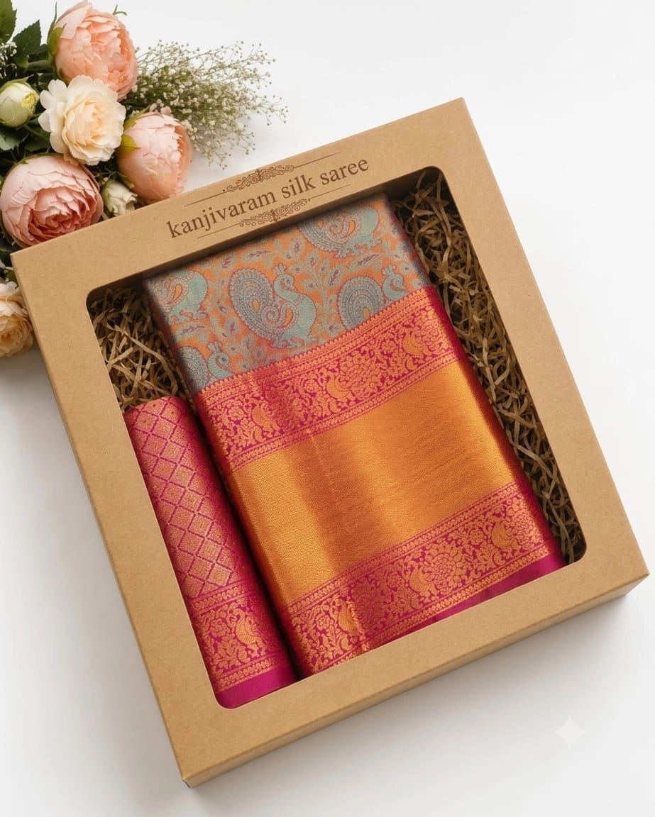 Kanjeevaram Banarasi Silk Jacquard Saree 3