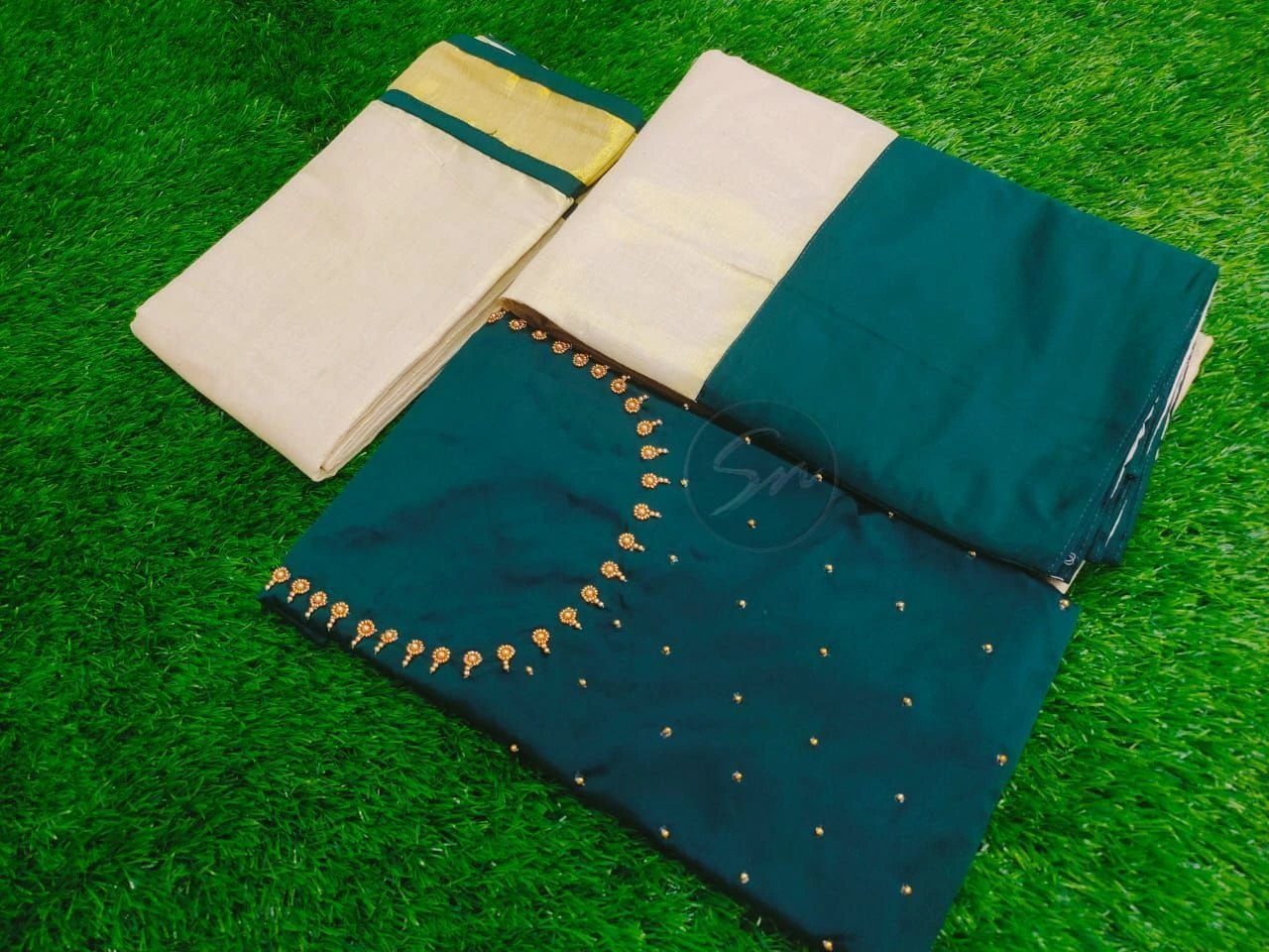 🌼*Dhavani set Handwork*🌼 Onam Special 6