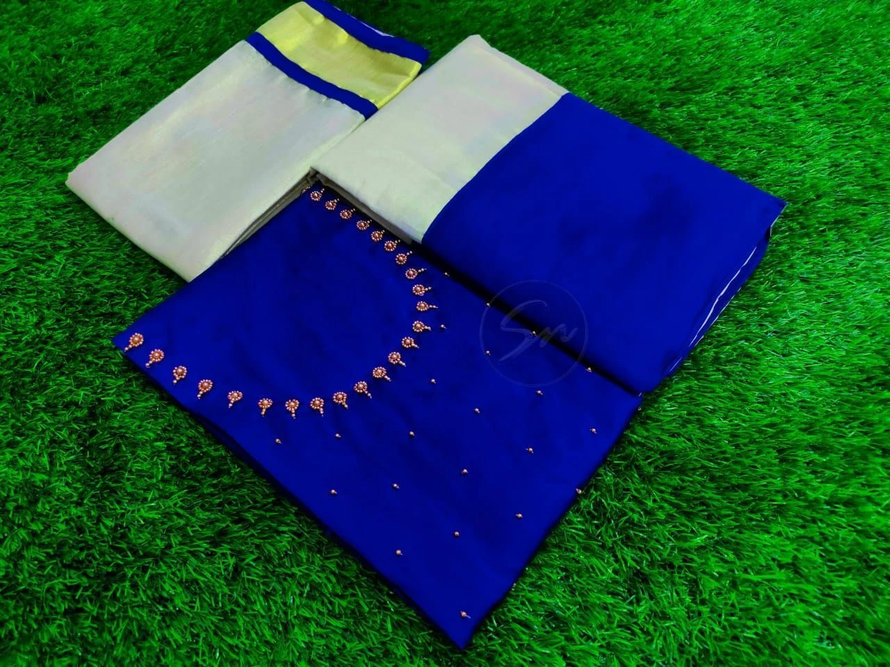 🌼*Dhavani set Handwork*🌼 Onam Special 9