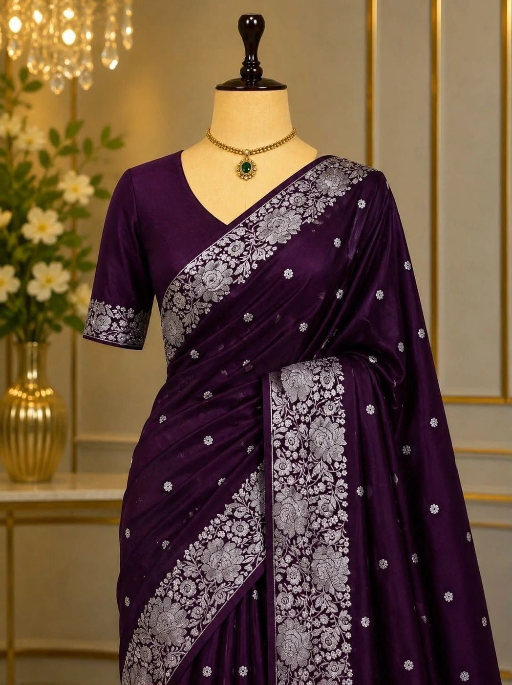*PREMIUM QUALITY CHOCO FANCY SAREES** 1