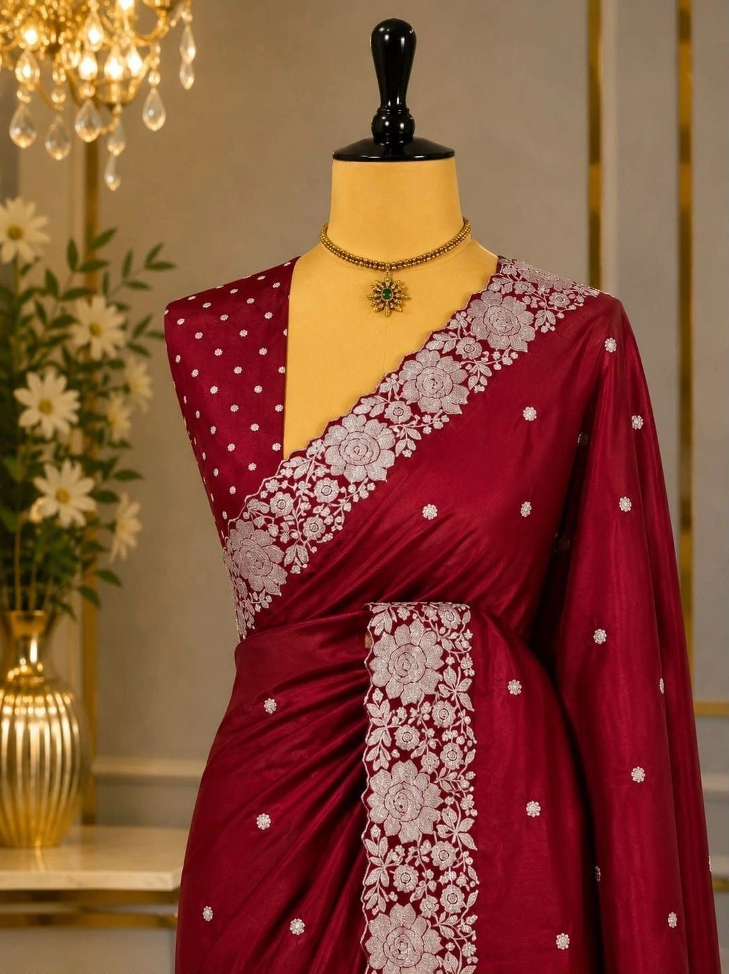*PREMIUM QUALITY CHOCO FANCY SAREES** 3