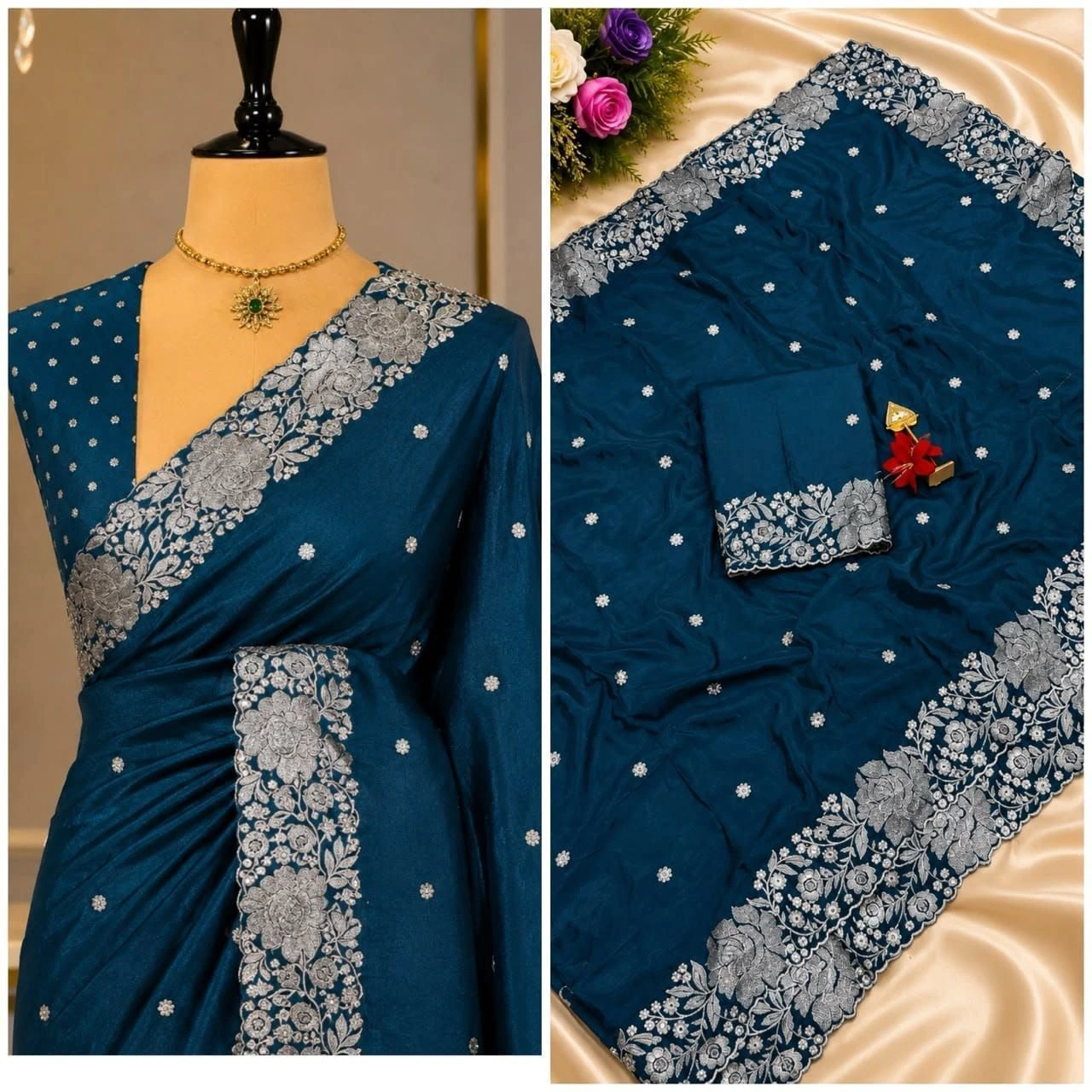 *PREMIUM QUALITY CHOCO FANCY SAREES** 5