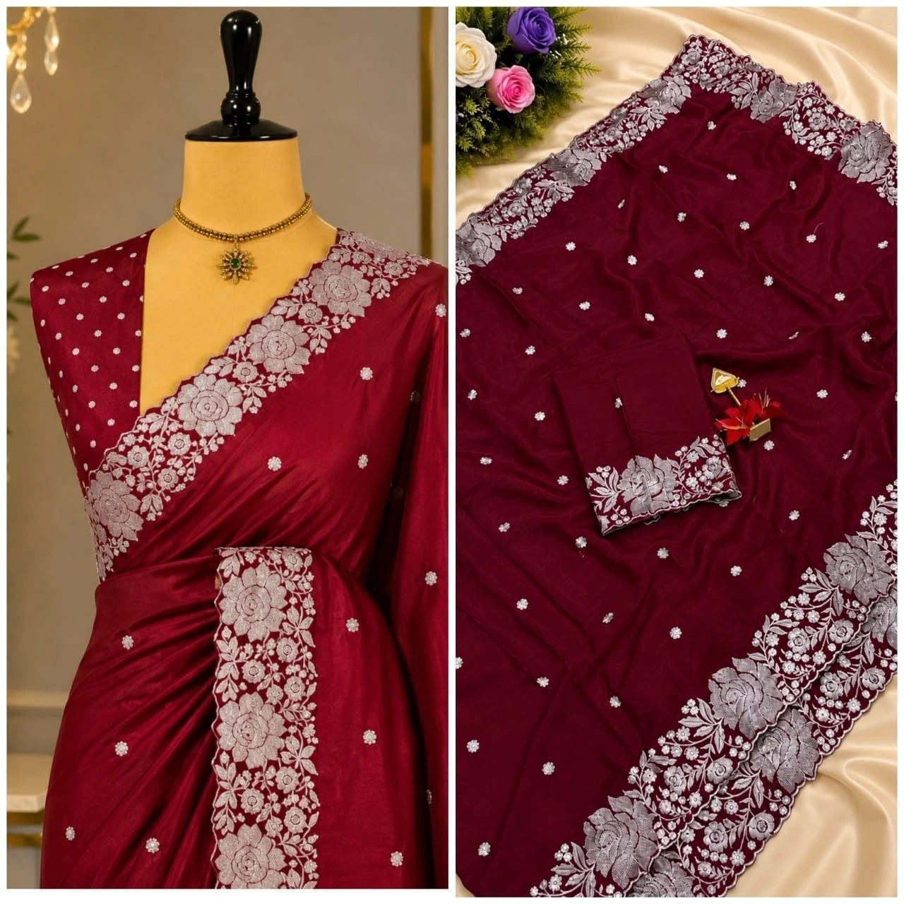*PREMIUM QUALITY CHOCO FANCY SAREES** 7
