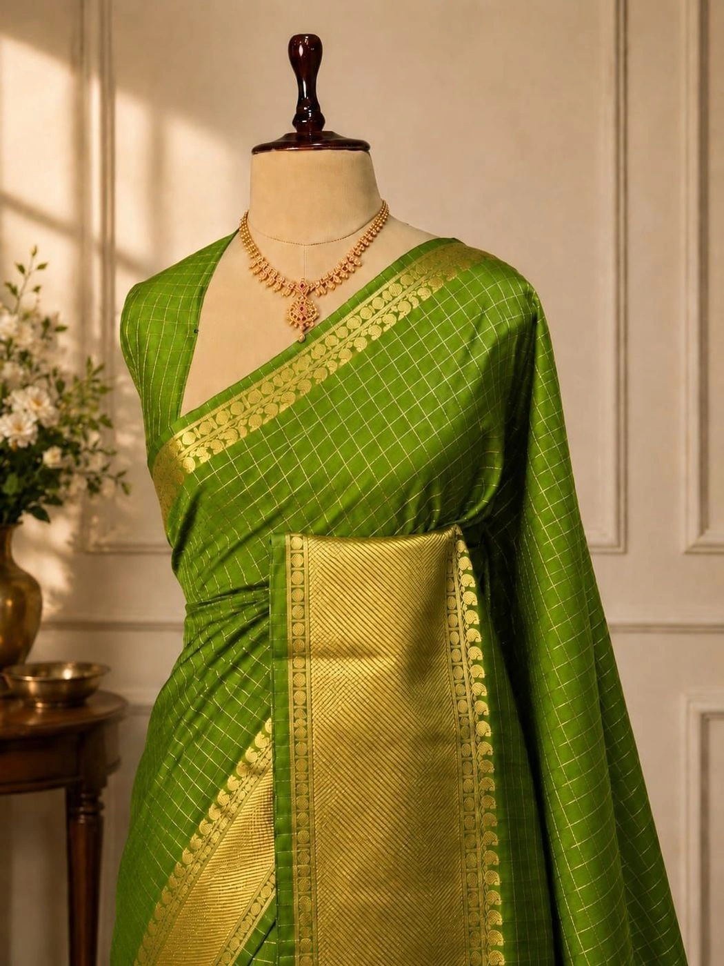 *Party wear semi Kanchivaram  silk Sarees* 9
