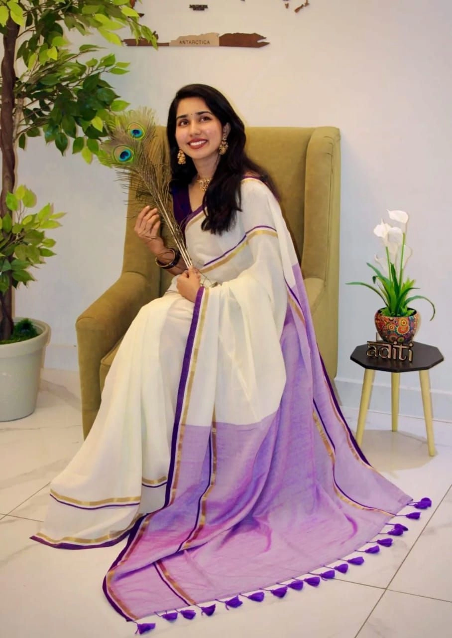 ✨*Premium Quality Mulmul cotton Saree 4