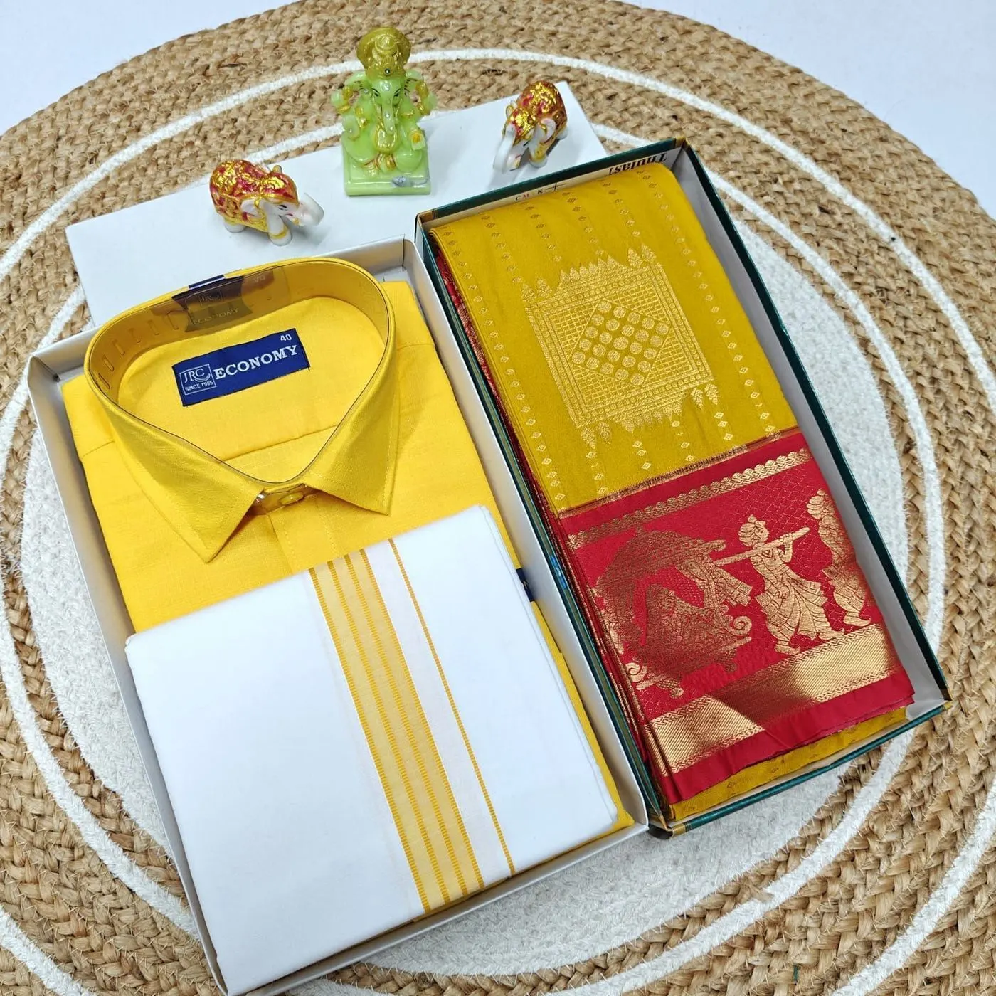Couple Combo ( Mundu, Shirt + Saree) 6