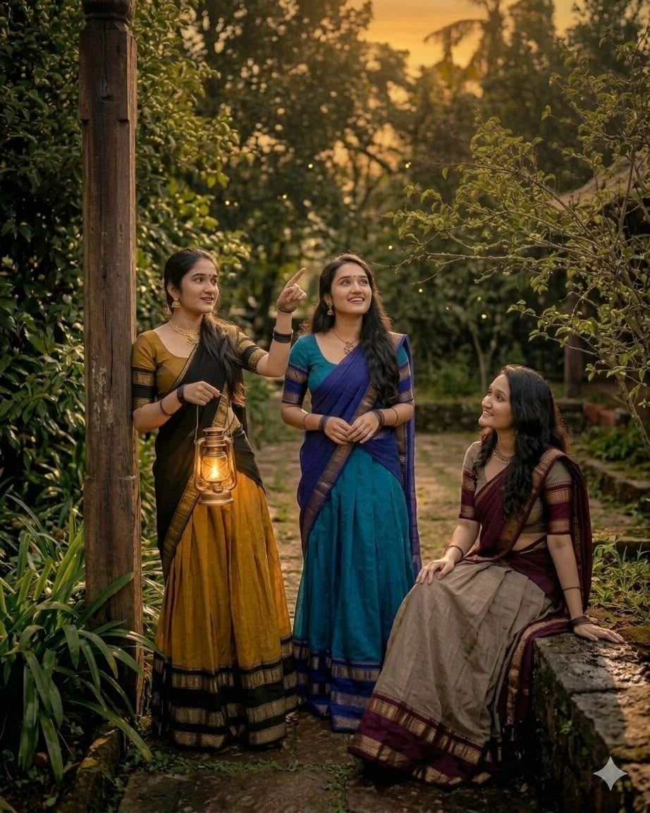 Kanjivaram Lehenga with Blouse, Dupatta, Drawstring. 5