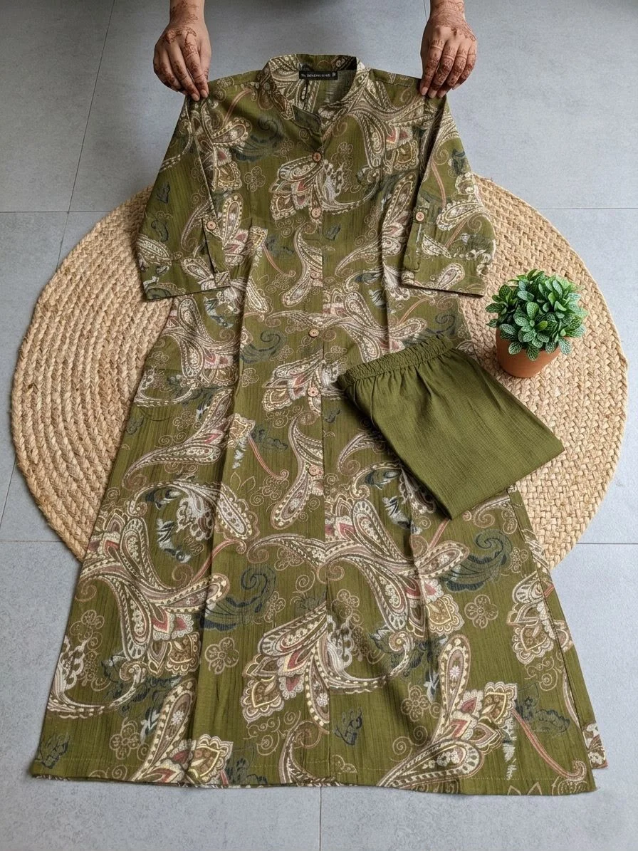 SUMMER SUNSHINE KURTA SET-Bamboo Cotton 1