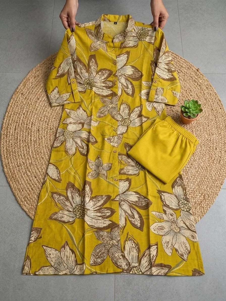 SUMMER SUNSHINE KURTA SET-Bamboo Cotton 4